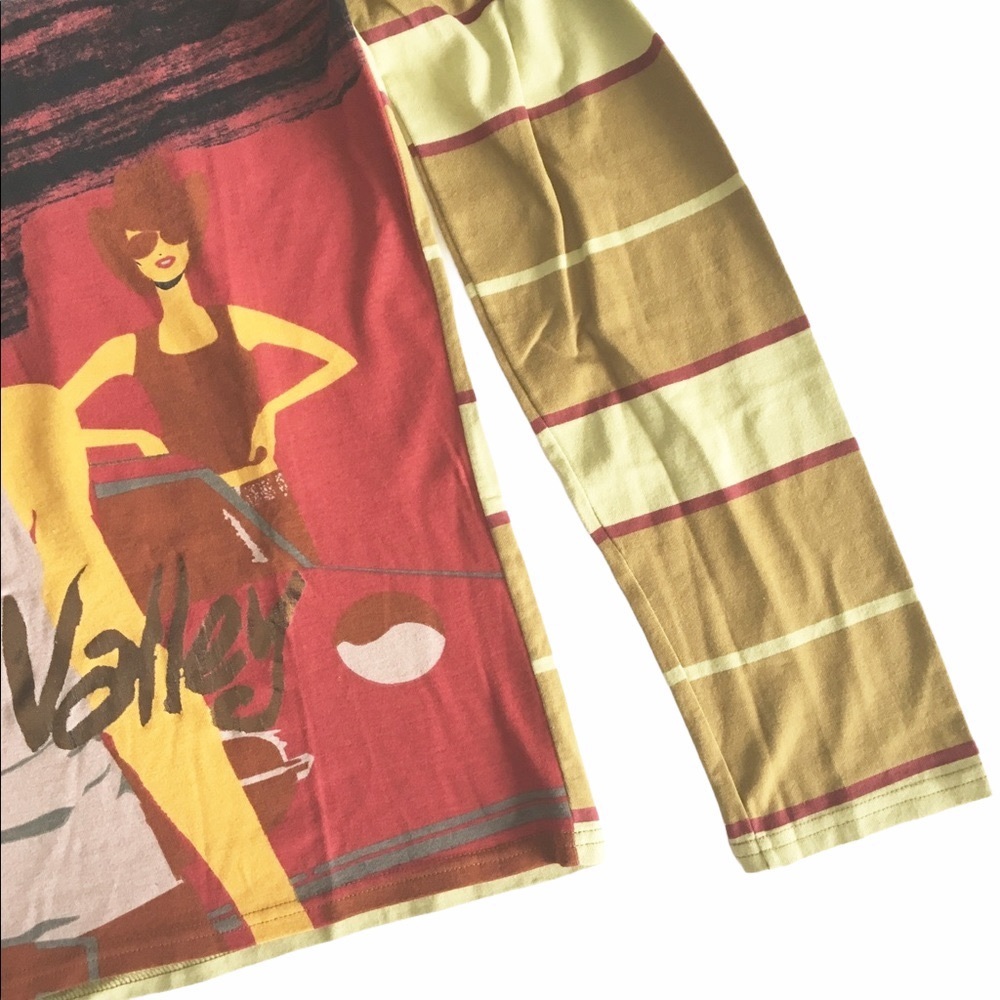 new Custo Barcelona ✪ Pix Sun Valley V Neck Tee ✪ Mixed Print Textures ✪ Unisex - Picture 9 of 14